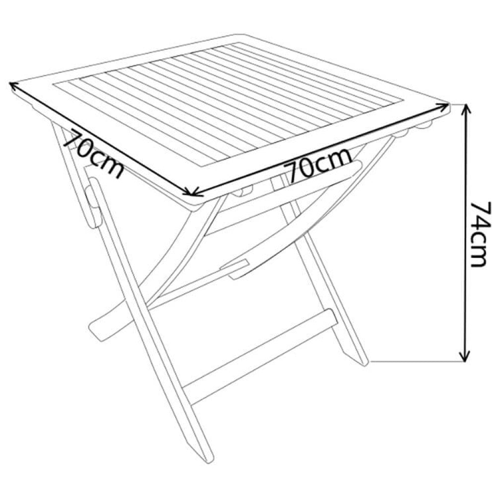 Tavolino pieghevole 70 x 70