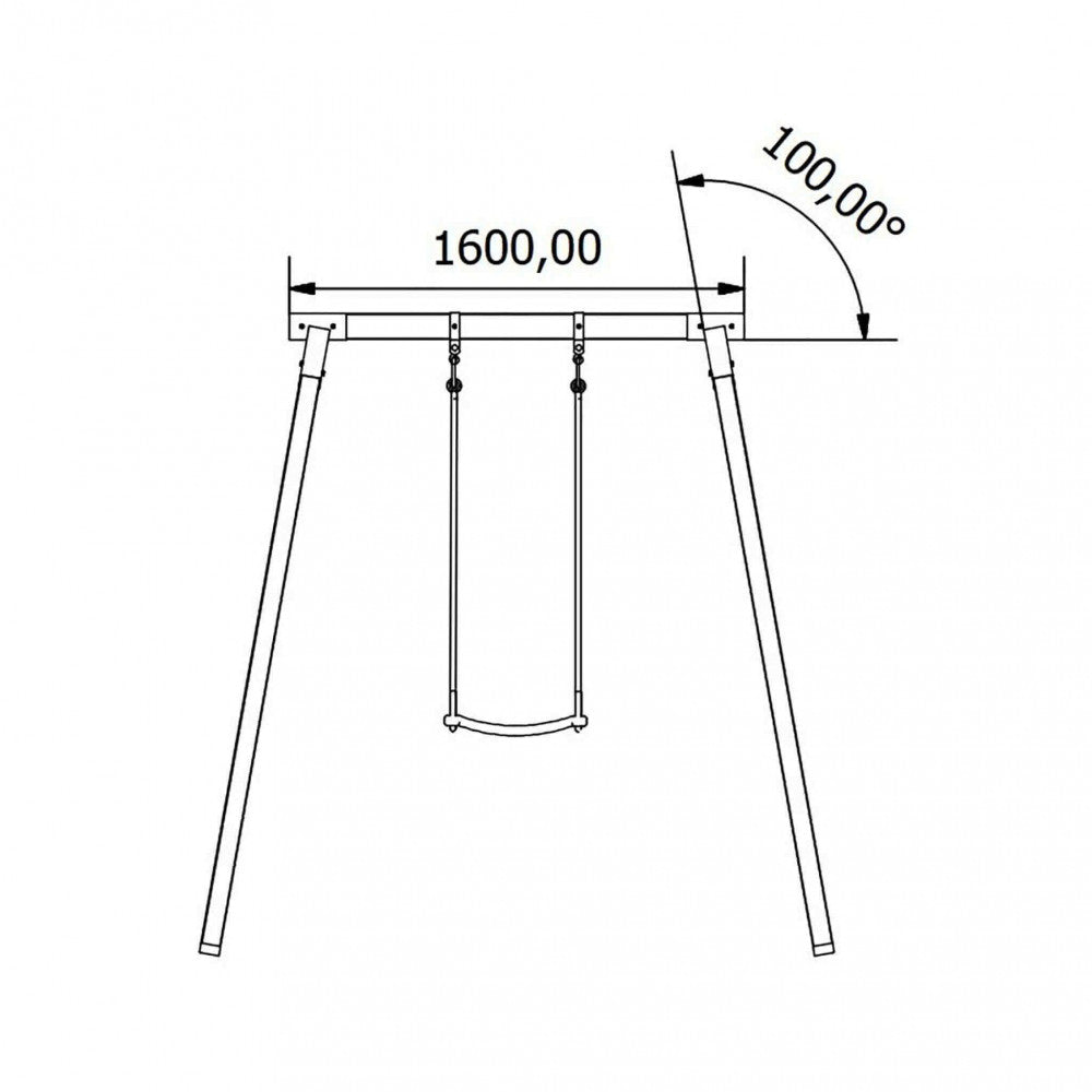 Altalena in legno ariel 1 posto