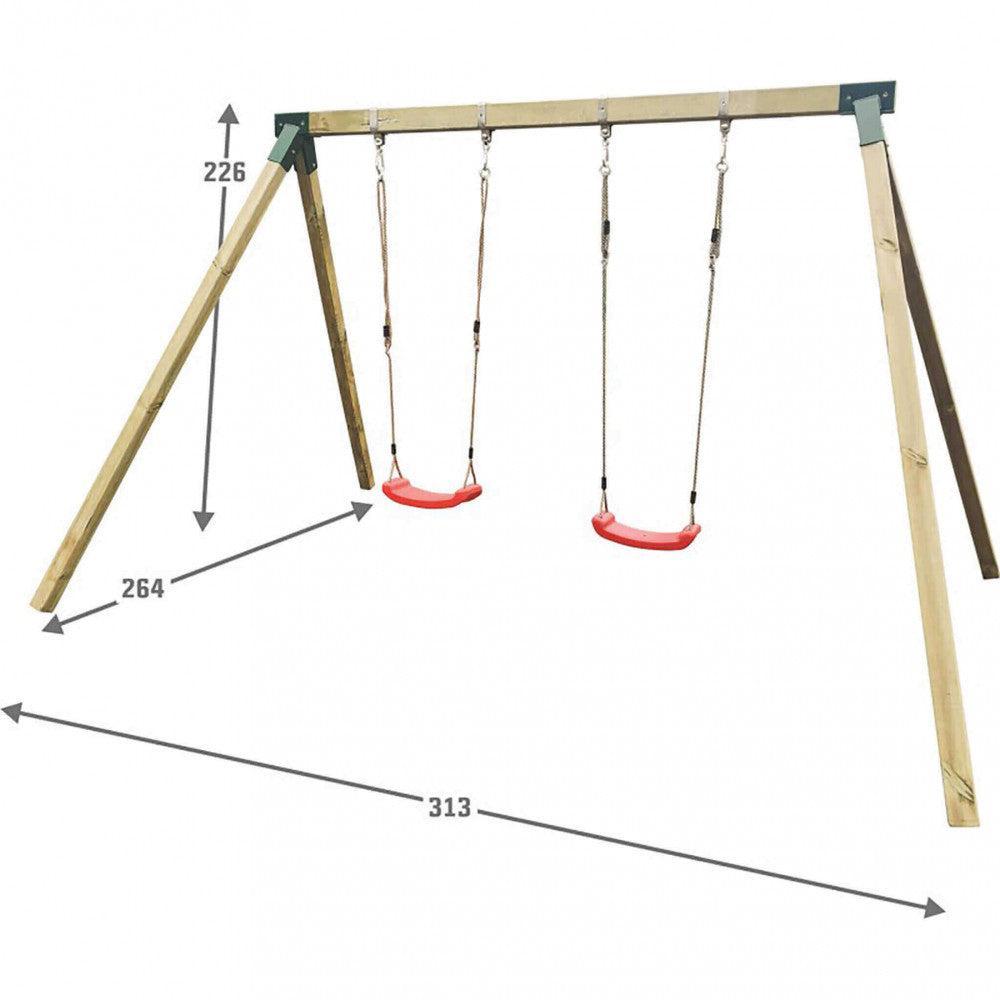 Altalena in legno ariel 2 posto