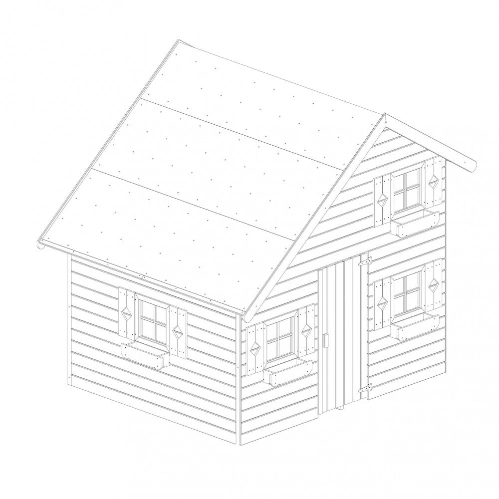 Casetta in legno esmeralda