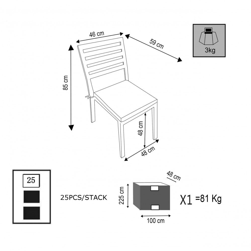 Sedia formentera c/cuscino