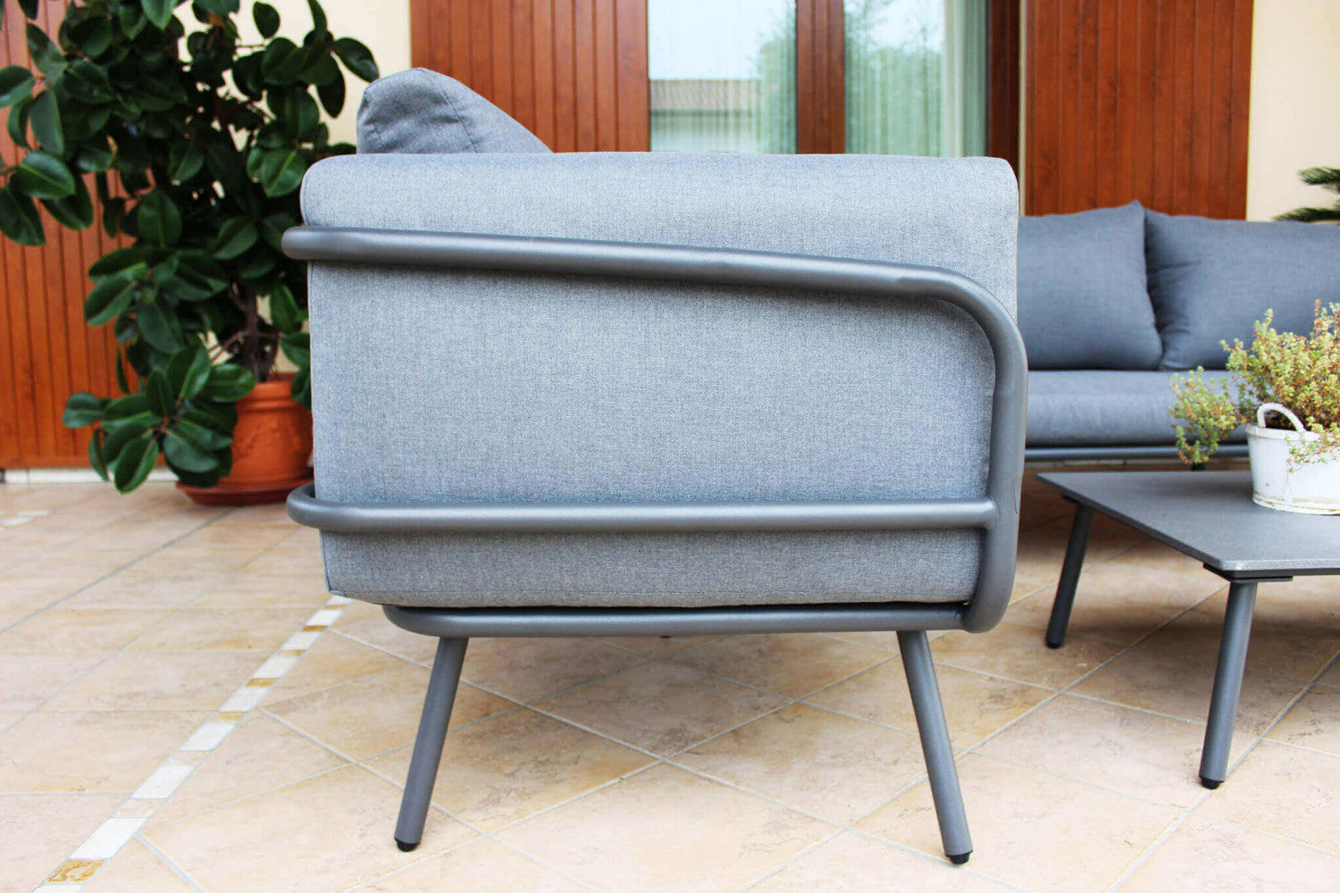 Salotto angolare suez con cuscini