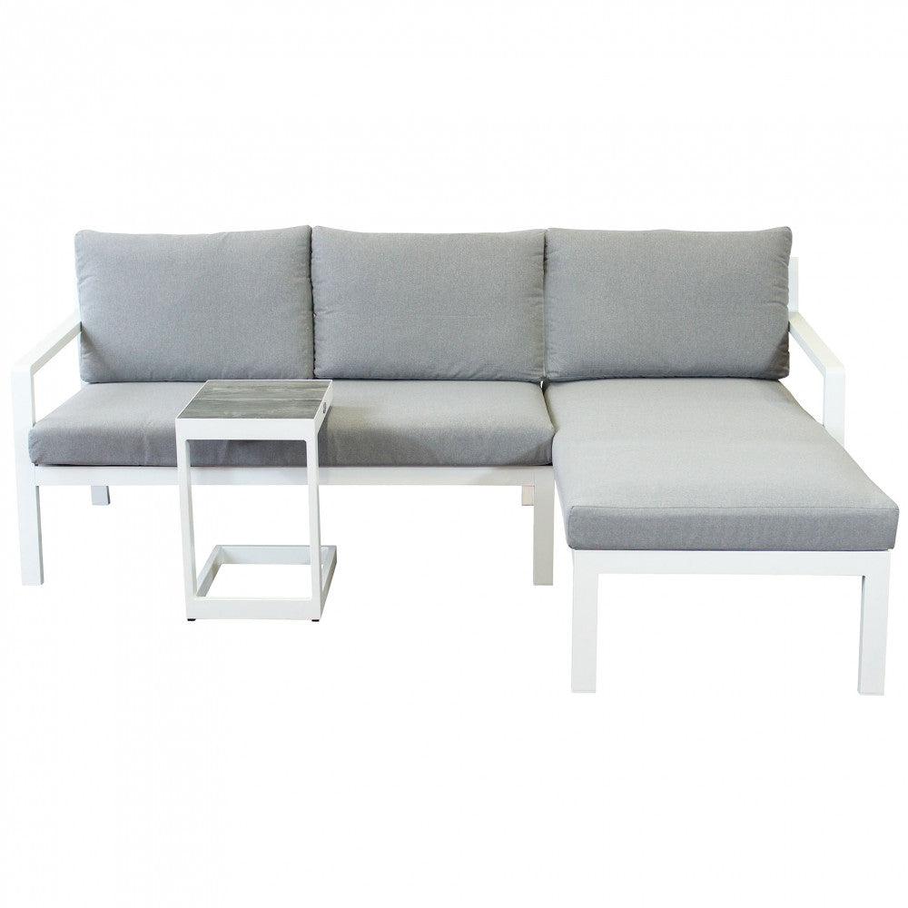 Divano con tavolino komodo c/cuscini