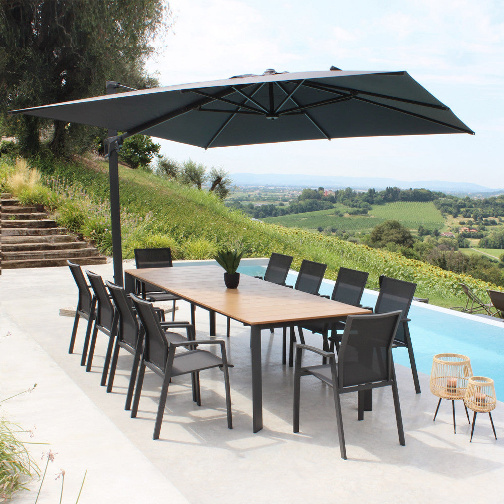 Tavolo tulcán 210/275 x 100 paino in teak