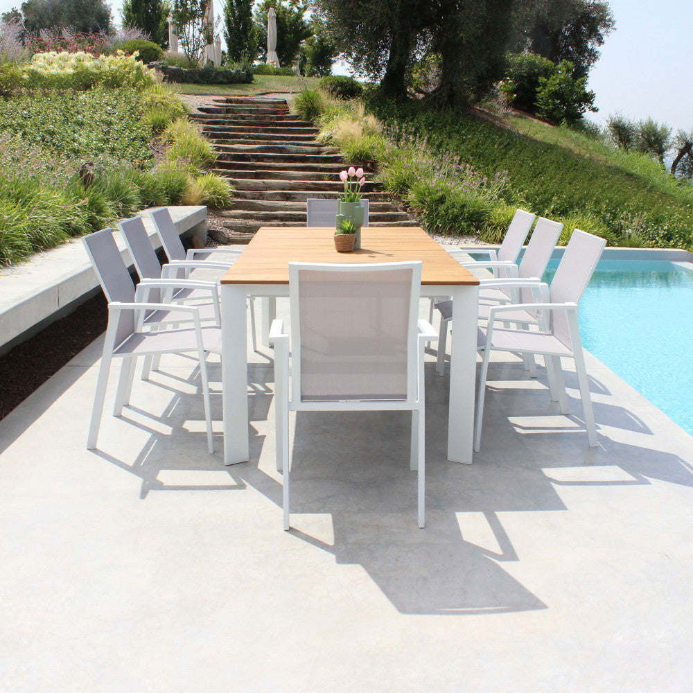 Tavolo tulcán 210/275 x 100 paino in teak