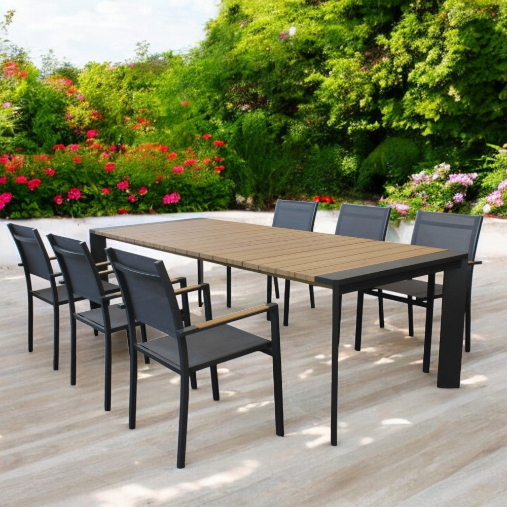 Tavolo brooklyn 200/250 x 100 effetto legno