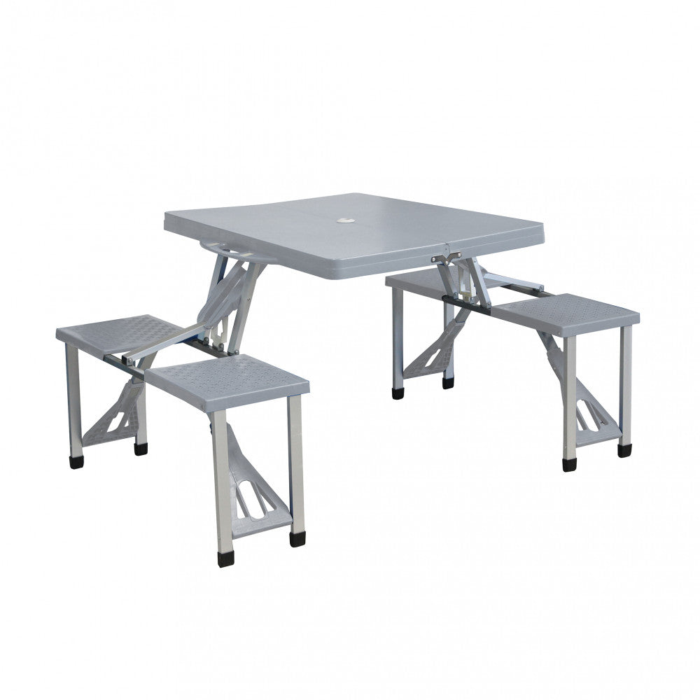 Folding table set with 4 stools