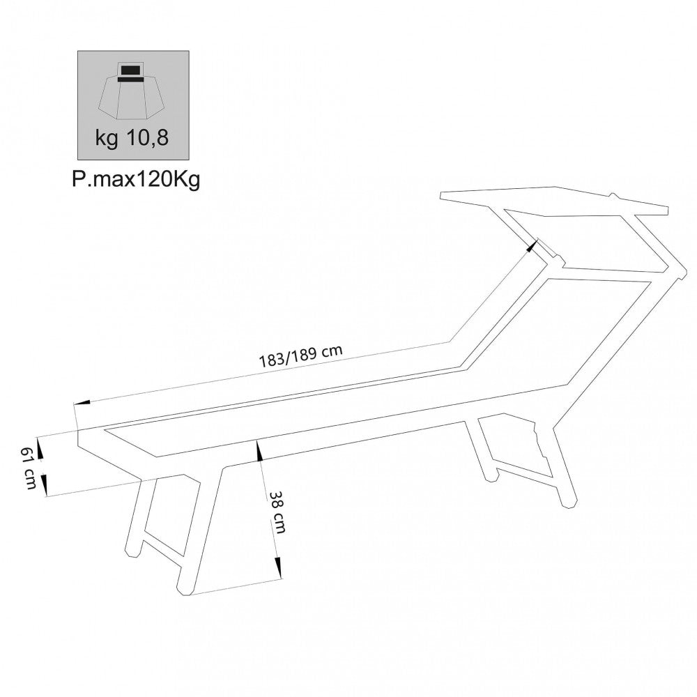 Lettino rimini con cartone