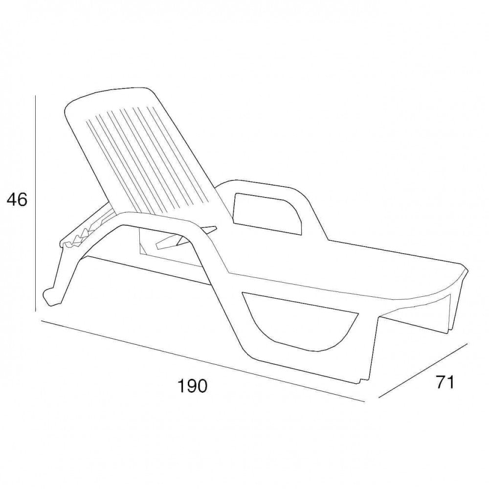 Lettino zanzibar c/ruote