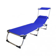 Lettino pieghevole kamp blu