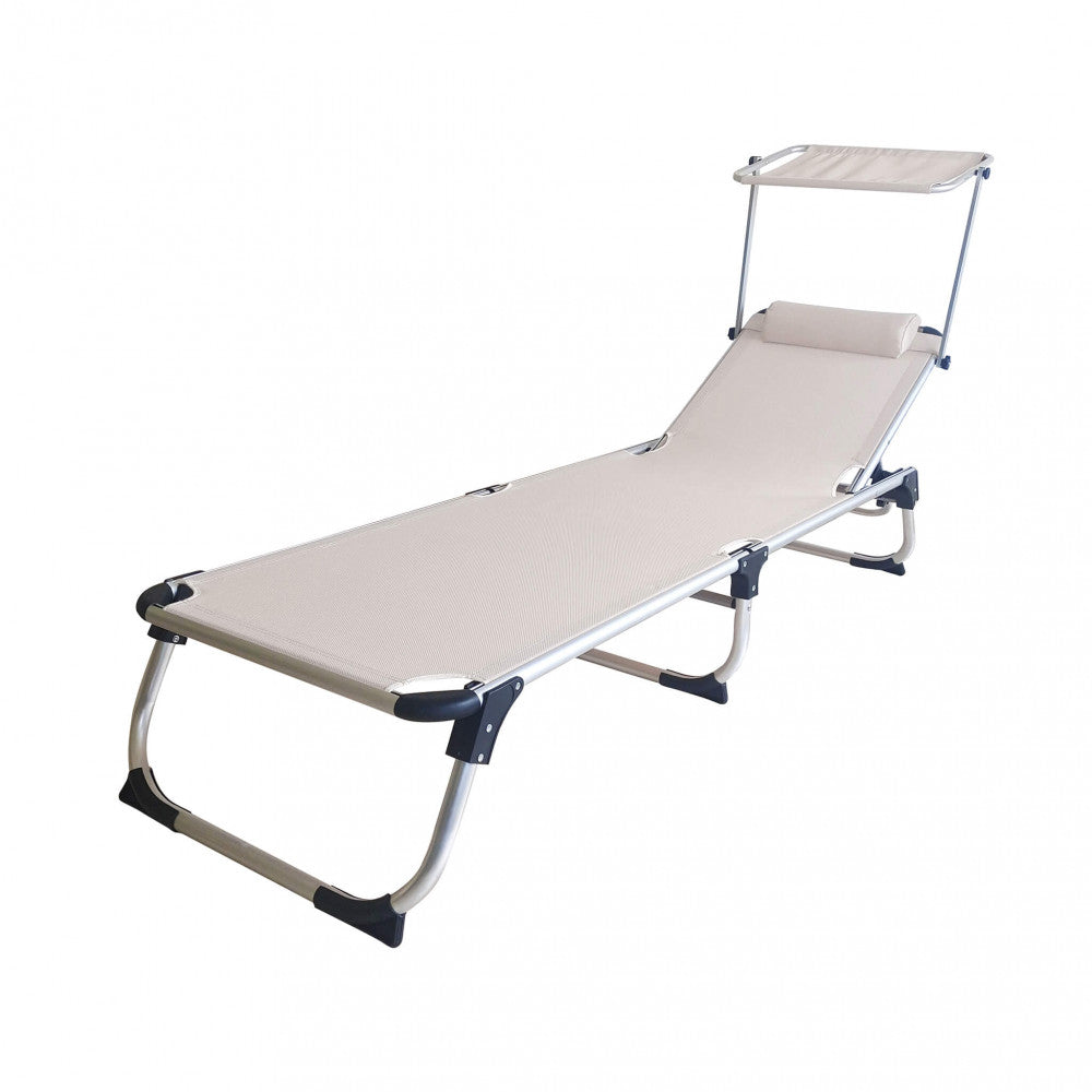 Lettino pieghevole kamp beige