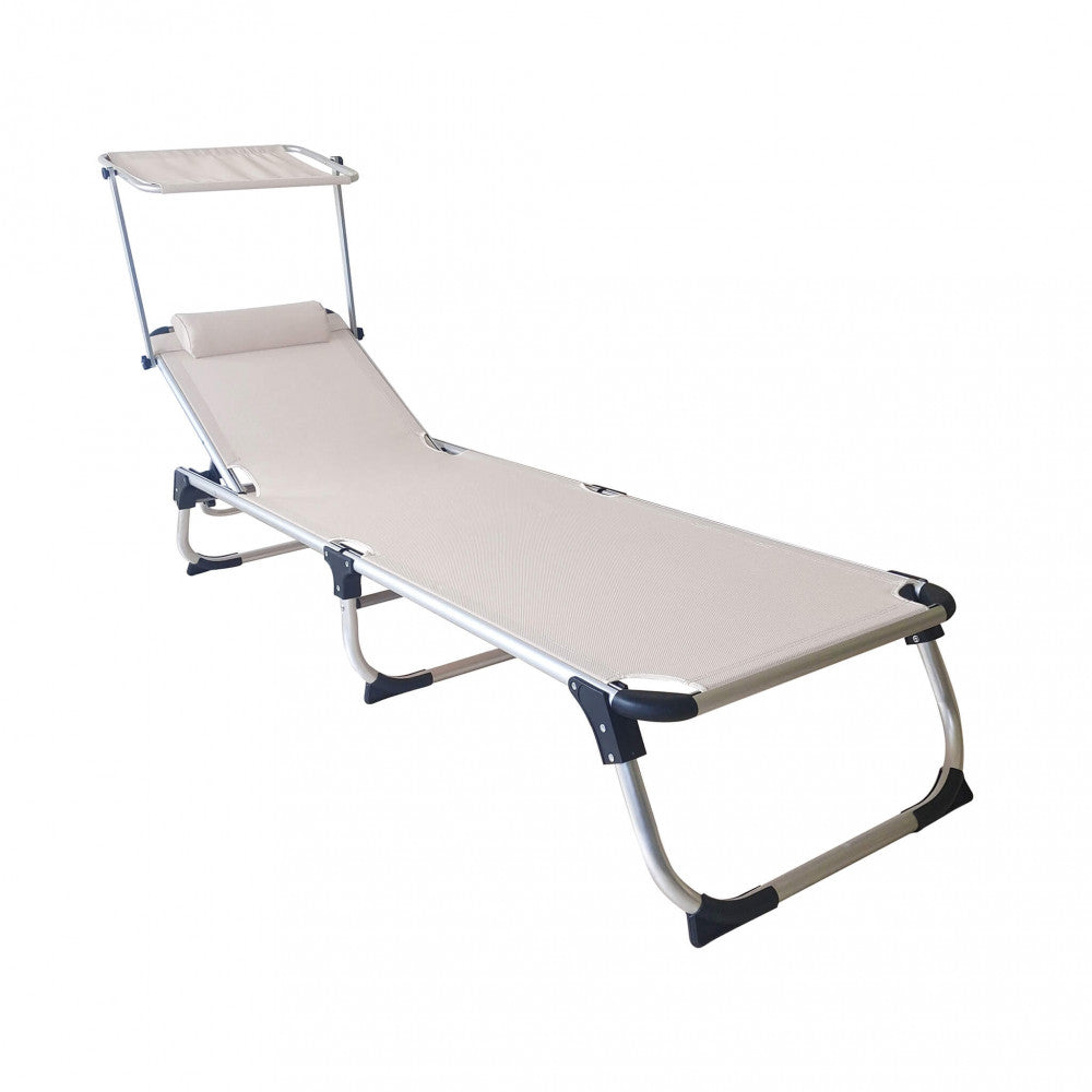 Lettino pieghevole kamp beige