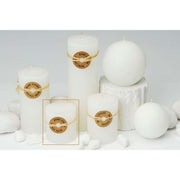 White 7cm scented cylindrical candle