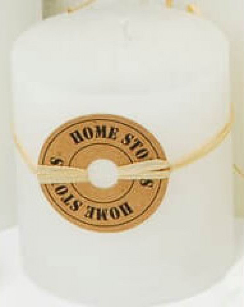 Candela cilindrica profumata bianca 7 cm