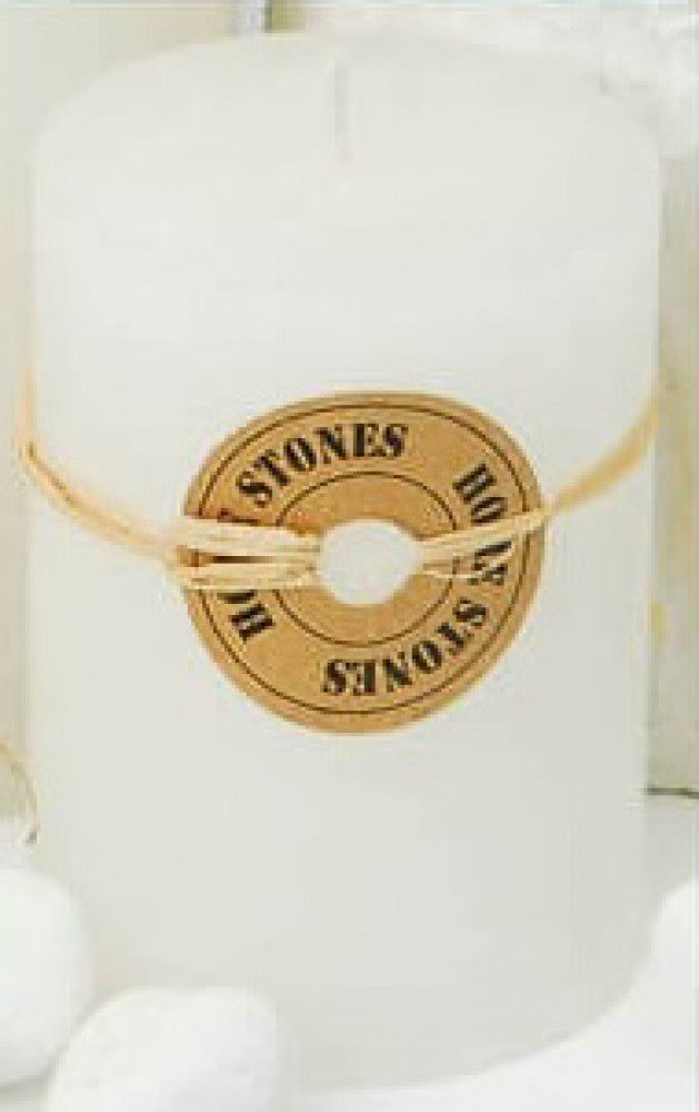 Candela cilindrica profumata bianca 9 cm