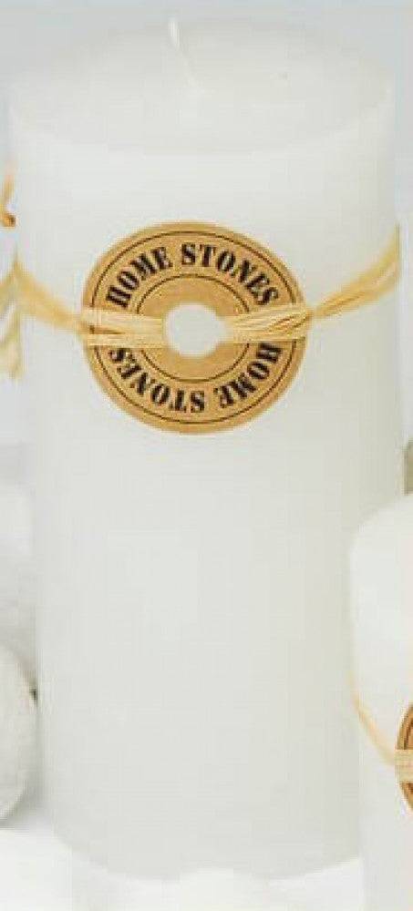 Candela cilindrica profumata bianca 14 cm