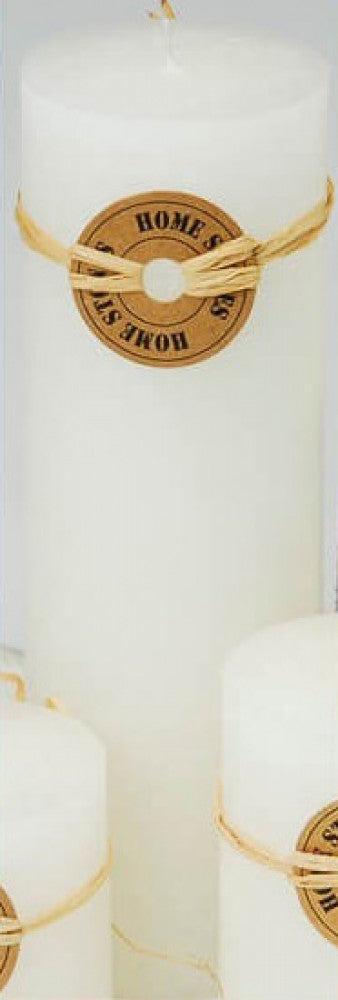 Candela cilindrica profumata bianca 21 cm