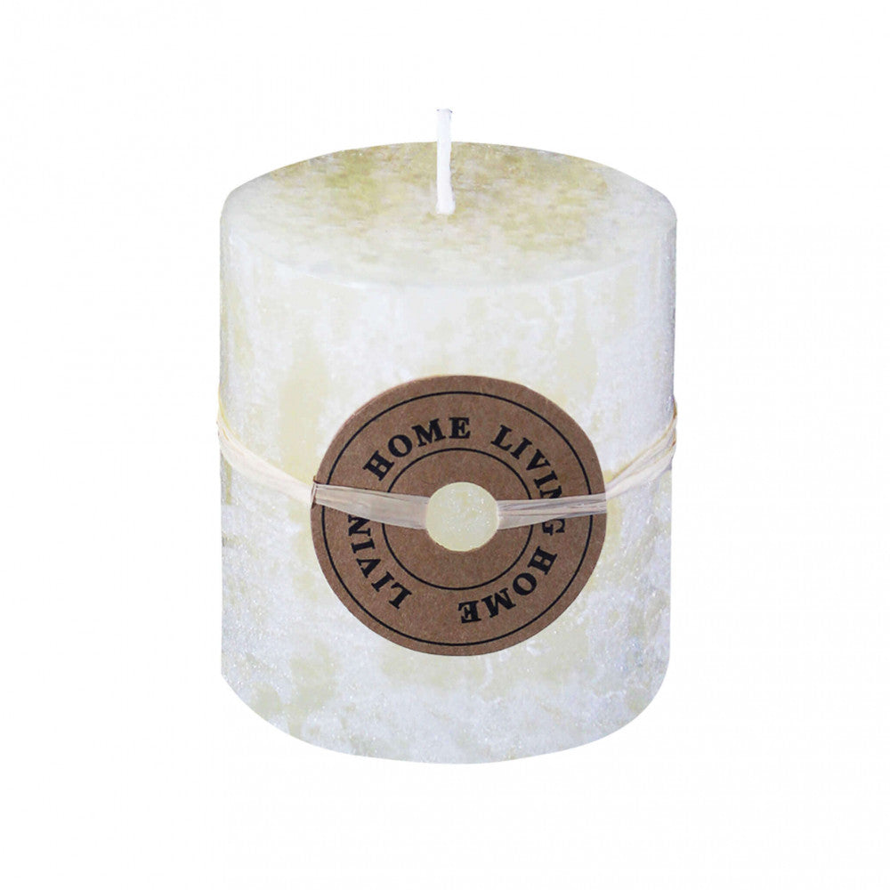 Candela cilindrica profumata avorio 7 cm