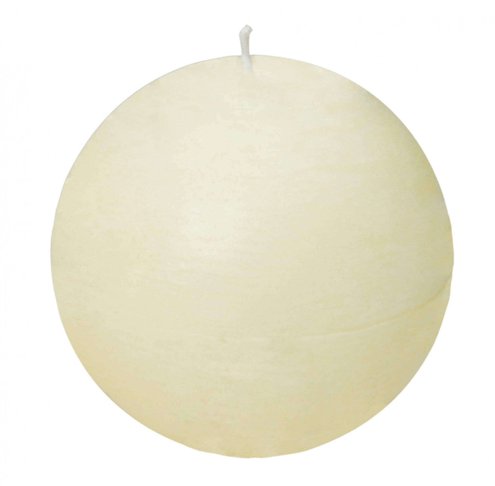 Candela sferica profumata avorio 8 cm