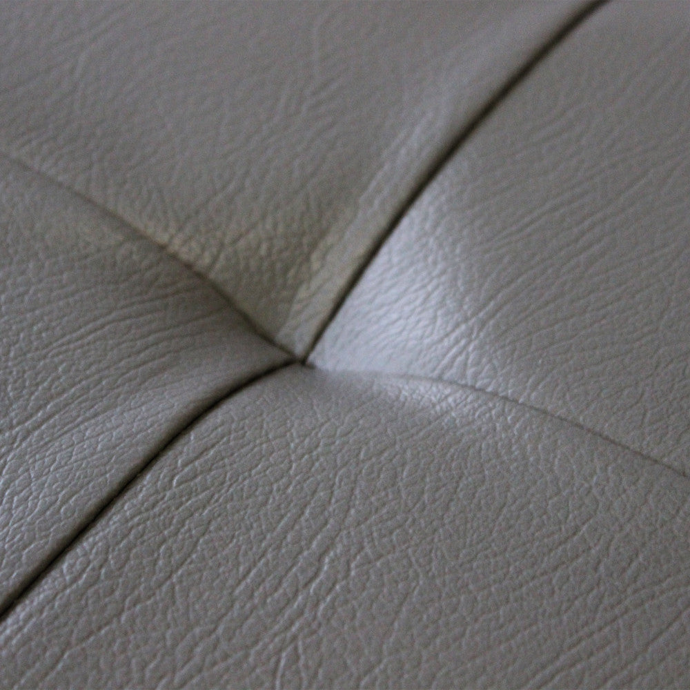 Pouf contenitore quadrato in ecopelle grigio