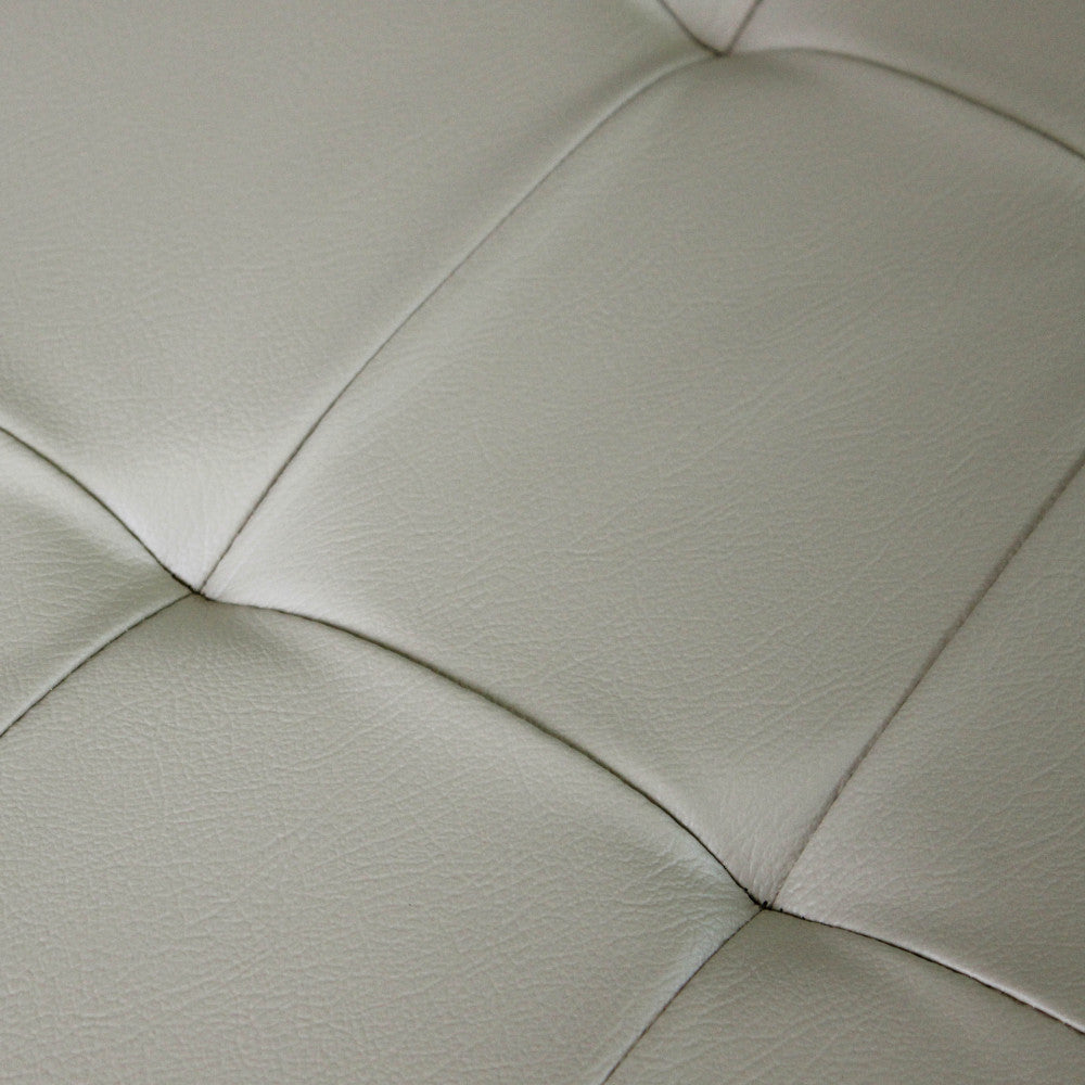 Pouf contenitore rettangolare in ecopelle naturale