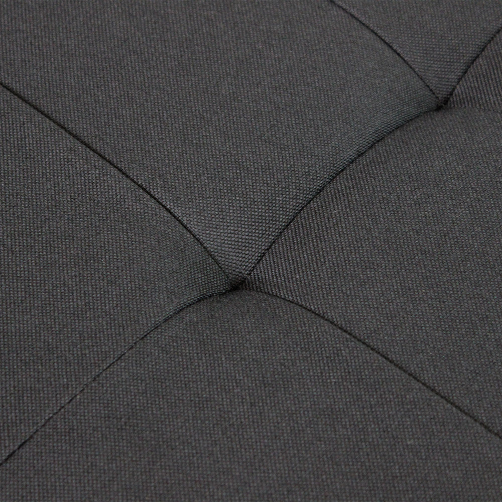 Pouf contenitore rettangolare in stoffa nero