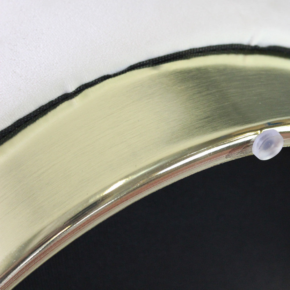 Pouf contenitore rotondo in velluto beig