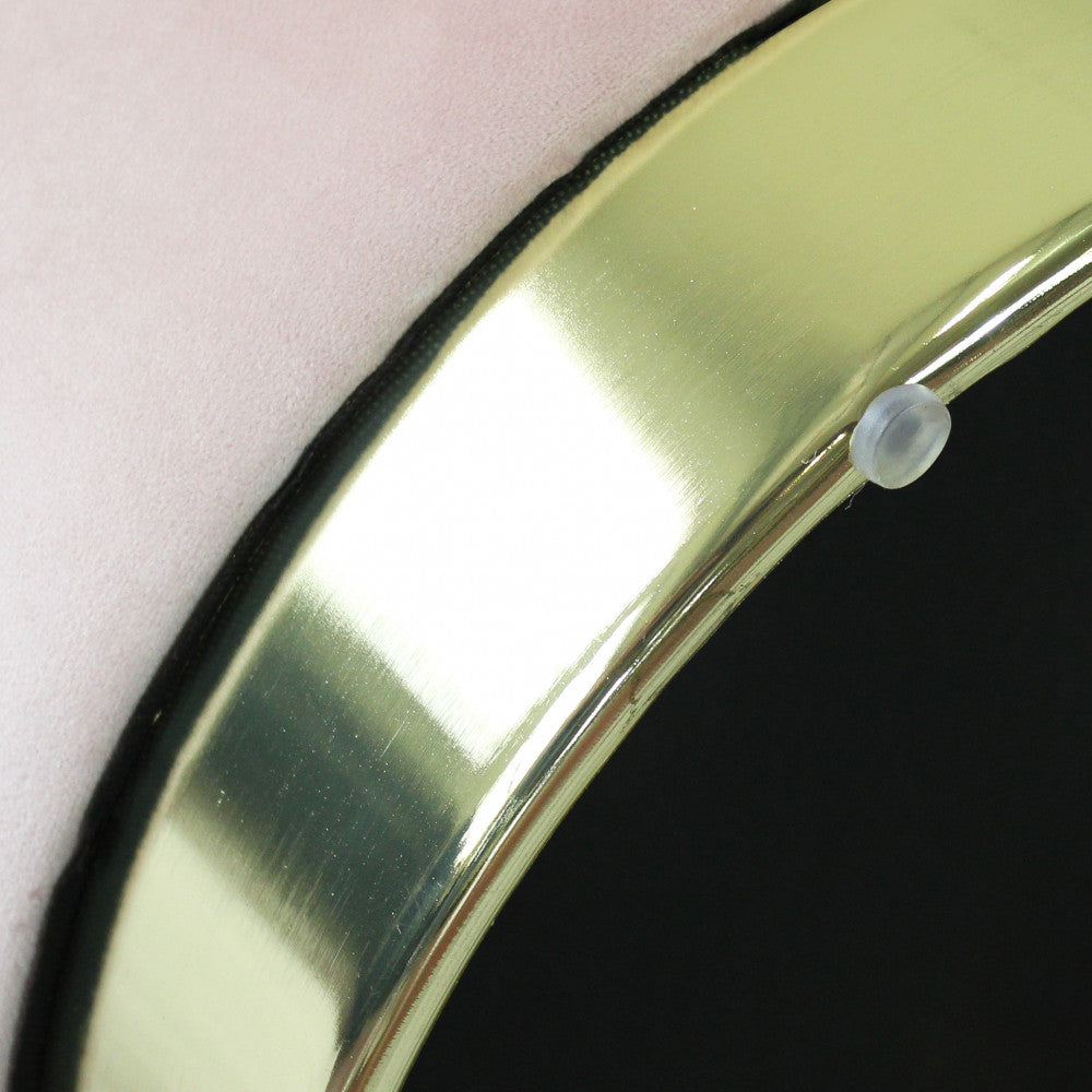 Pouf contenitore rotondo in velluto rosa