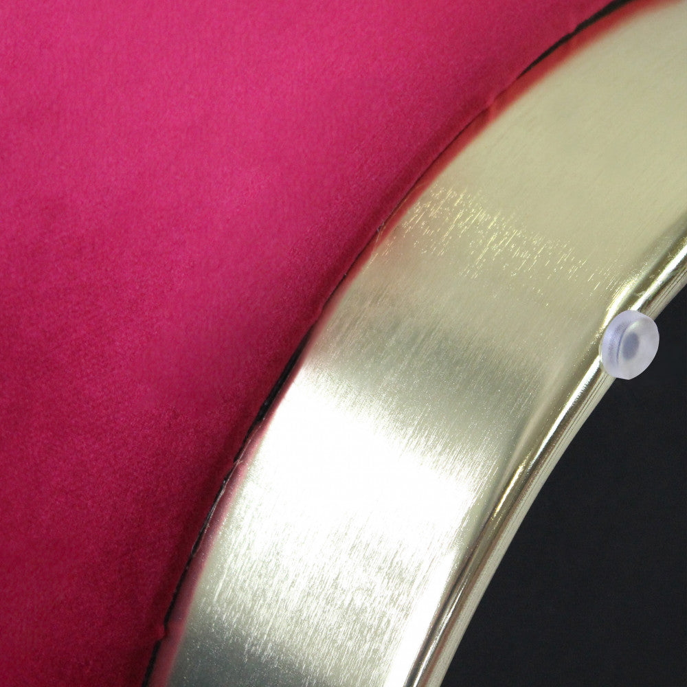 Pouf contenitore rotondo in velluto bordeaux