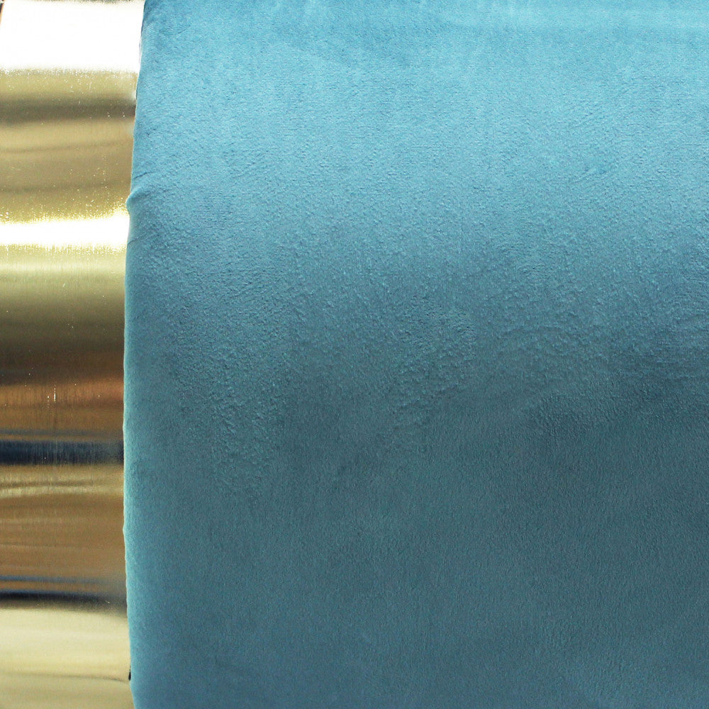 Pouf contenitore rotondo in velluto verde