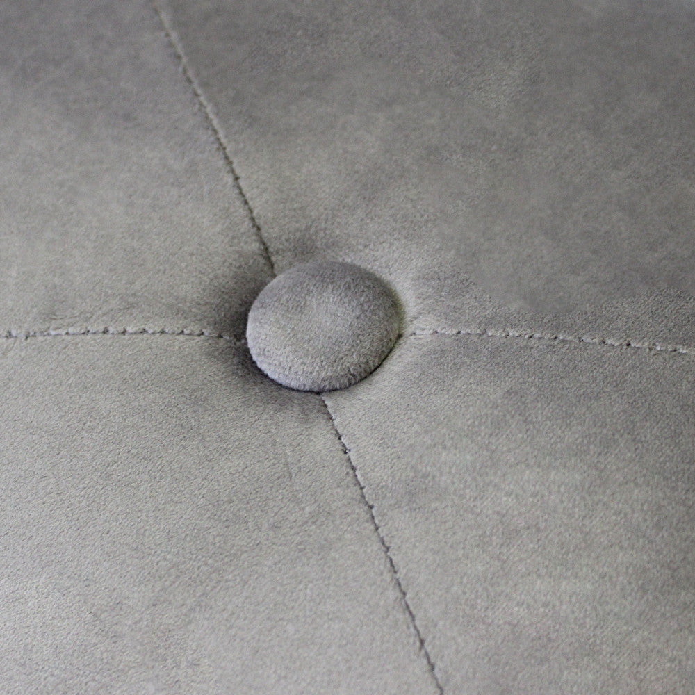 Pouf rotondo in velluto tortora