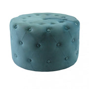 Pouf rotondo in velluto verde