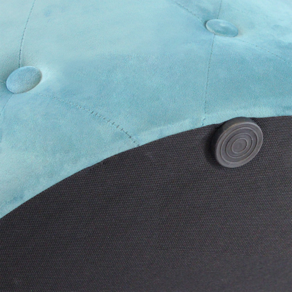 Pouf rotondo in velluto verde