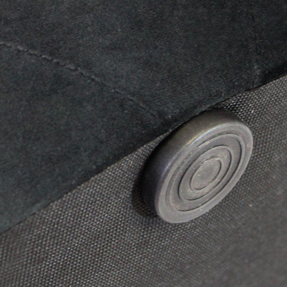 Pouf rotondo in velluto nero