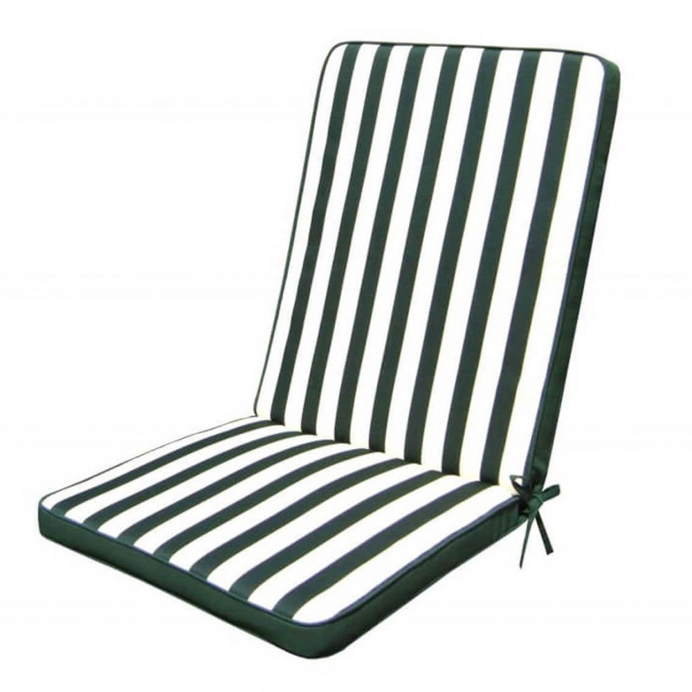 Cuscino real medio riga verde