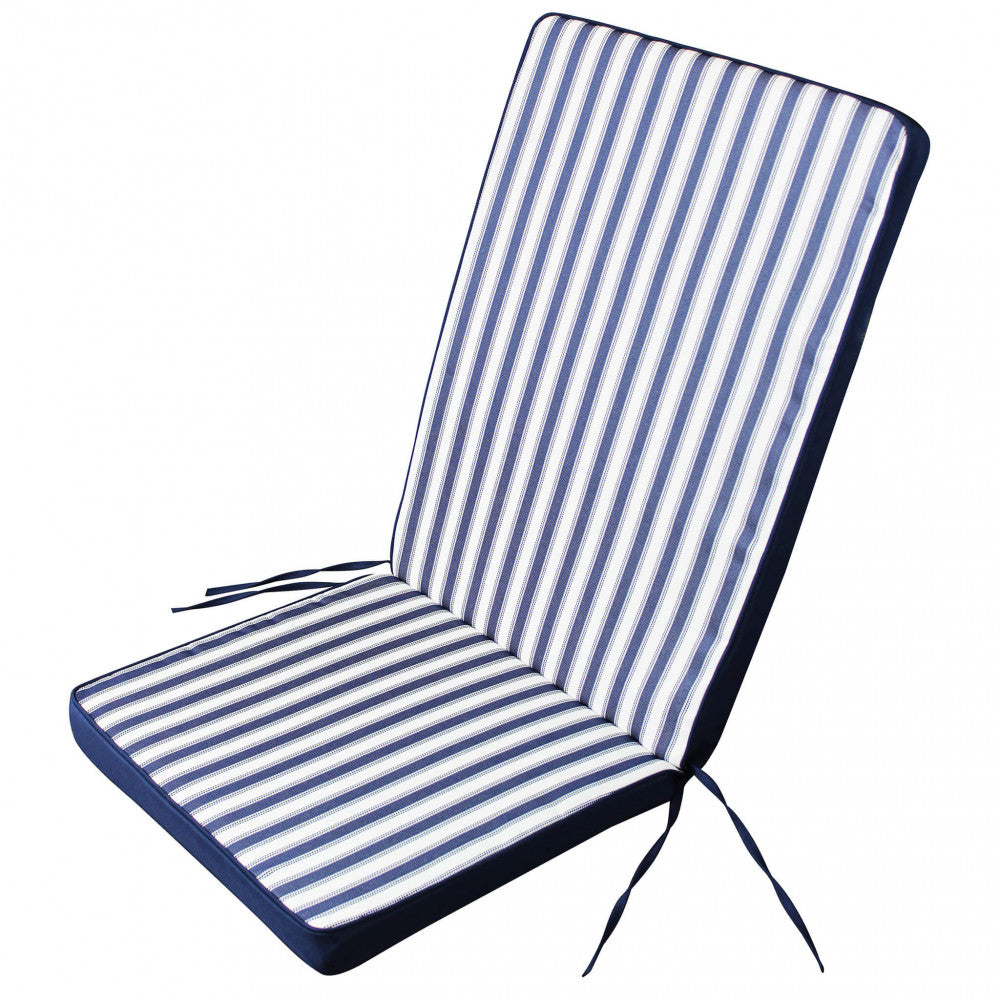 Cuscino real medio riga blu