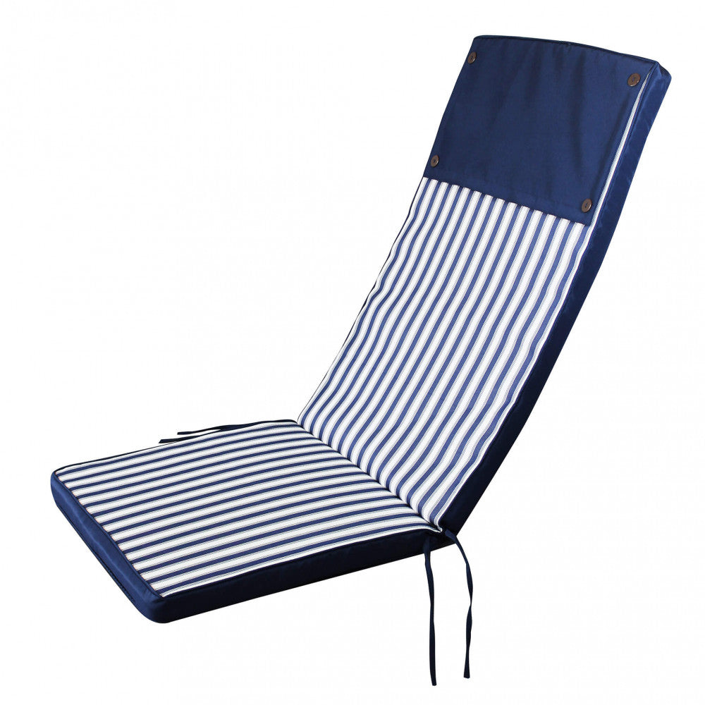 Cuscino real alto riga blu