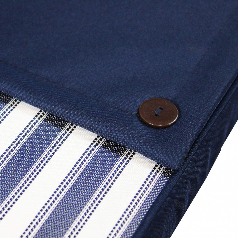 Cuscino real alto riga blu