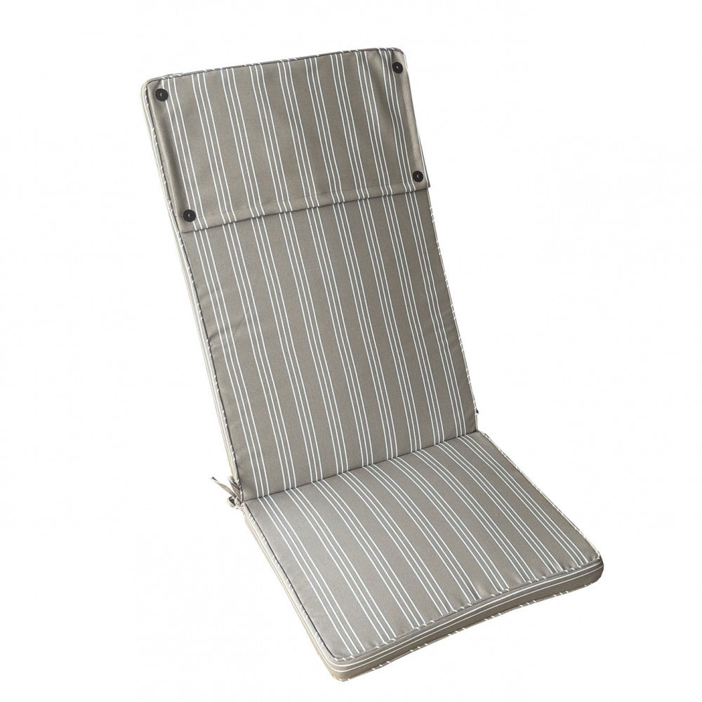 Cuscino real alto righe tortora