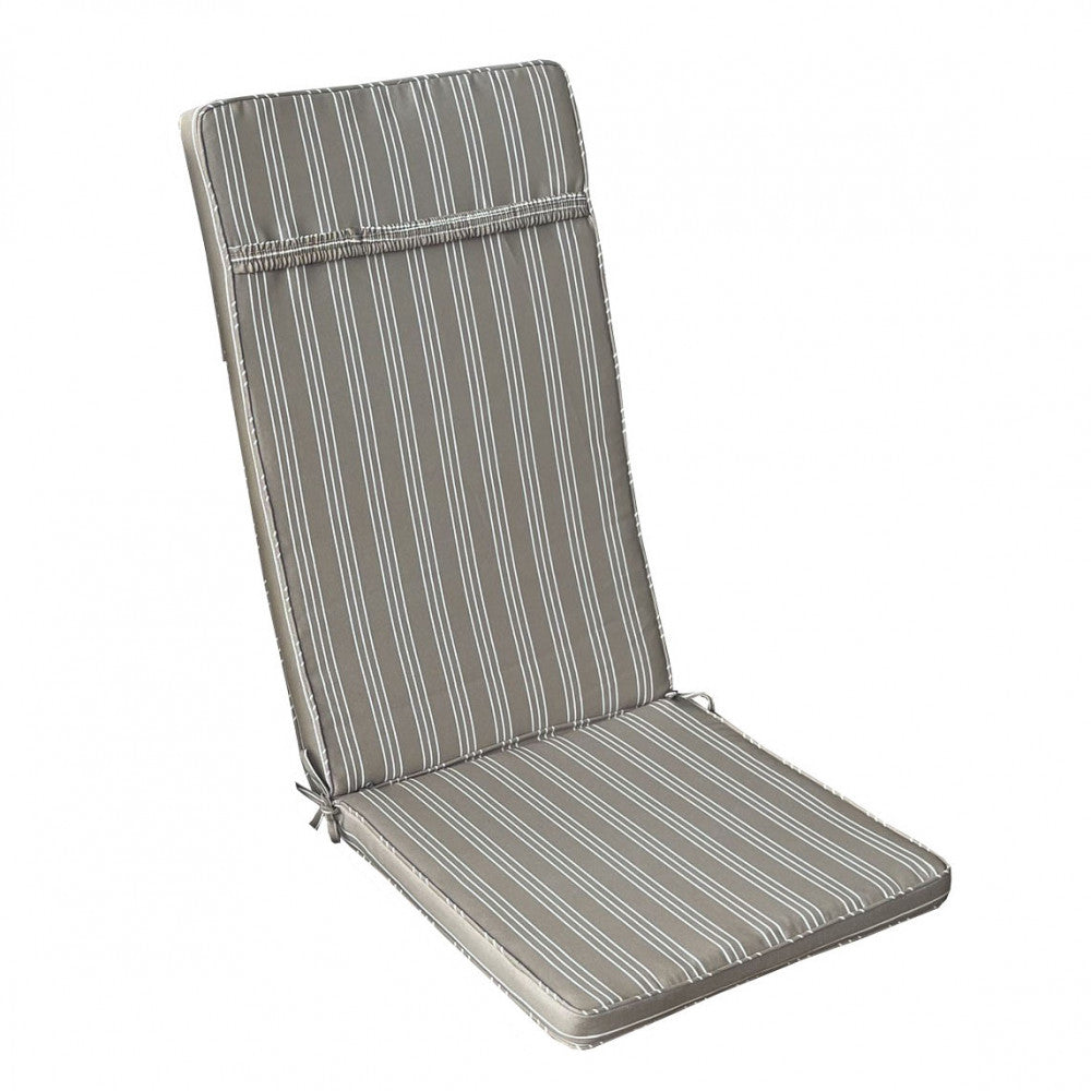 Cuscino real alto righe tortora