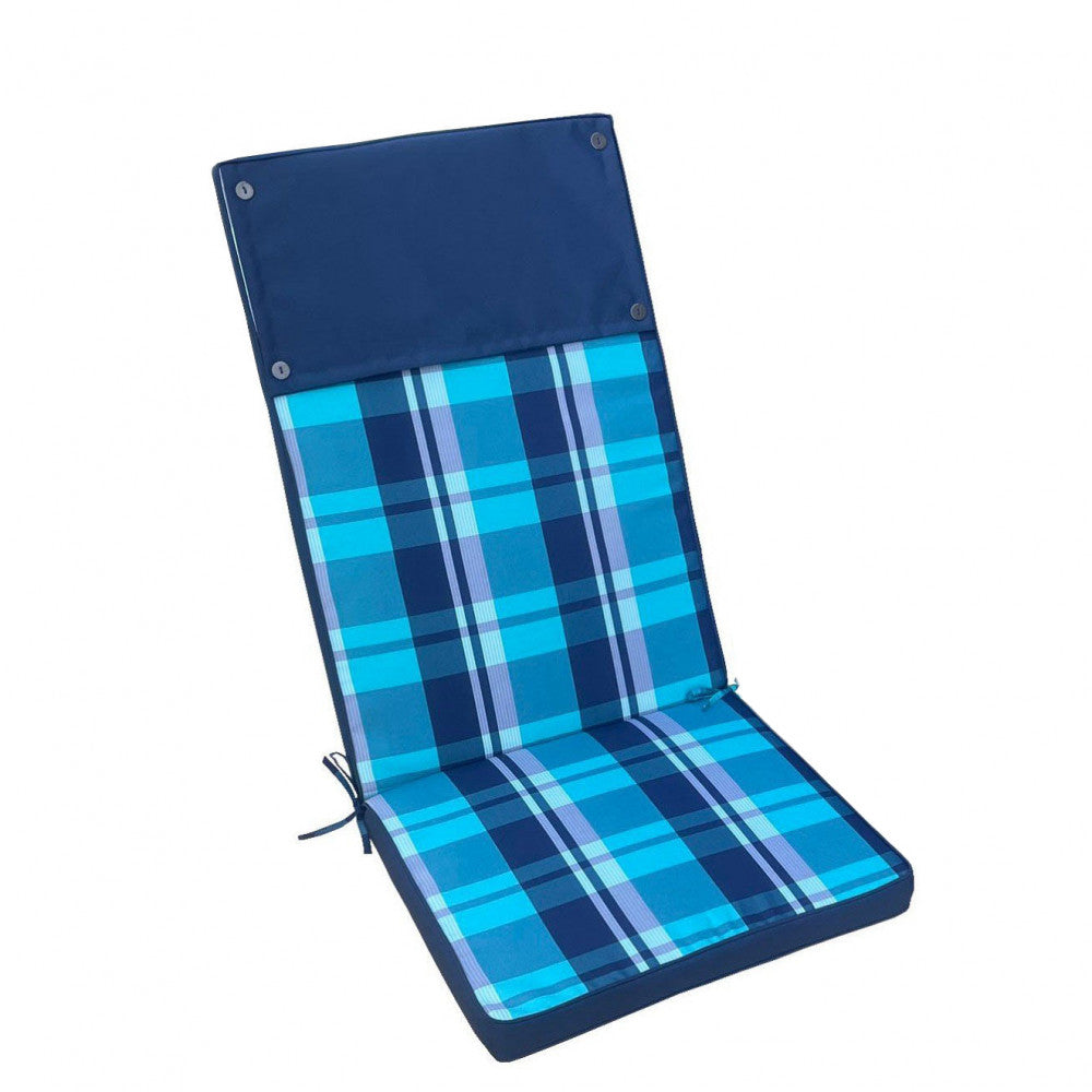 Cuscino real alto quadri blu