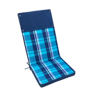 Cuscino real alto quadri blu