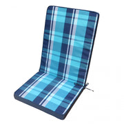 Cuscino real medio quadri blu