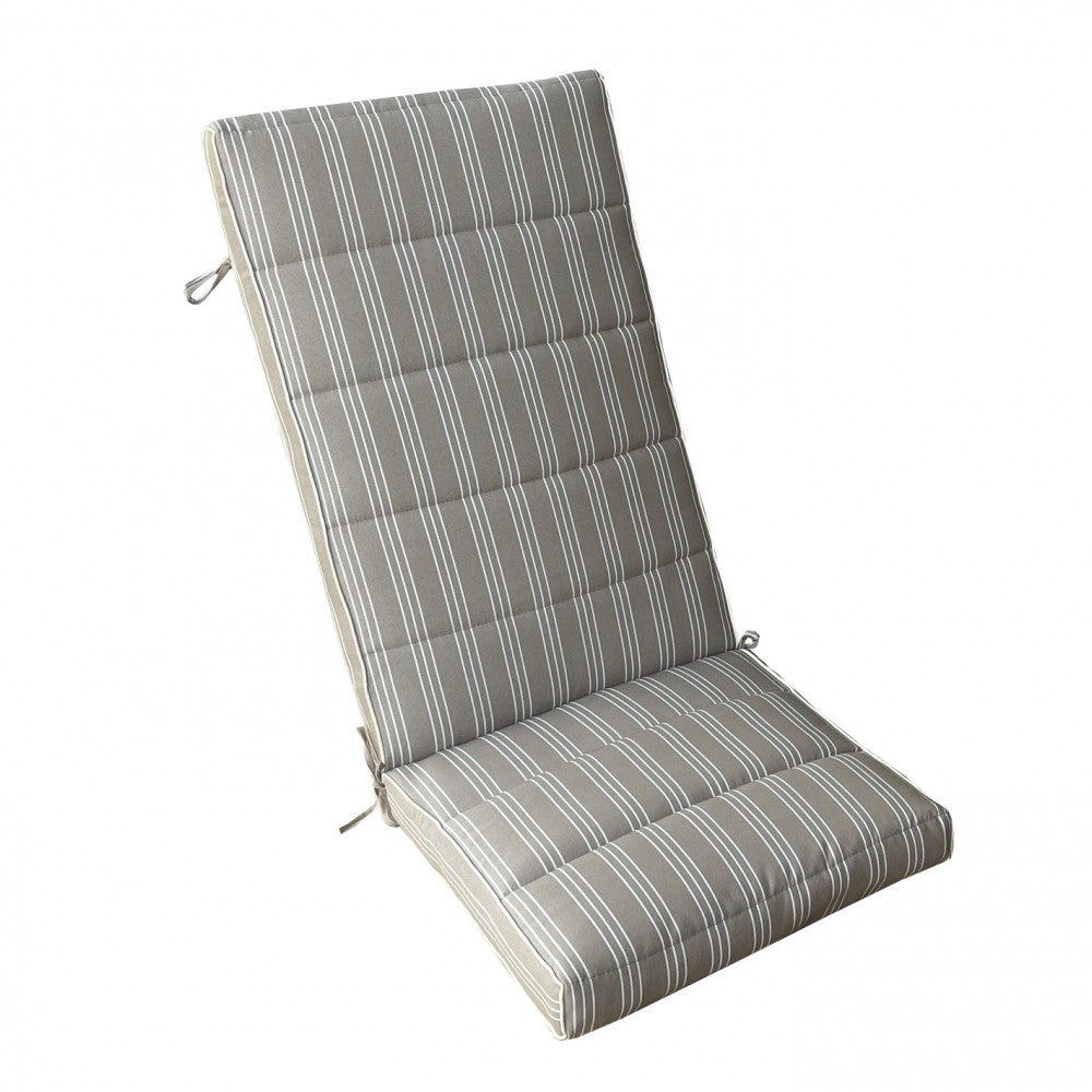 Cuscino king alto righe tortora