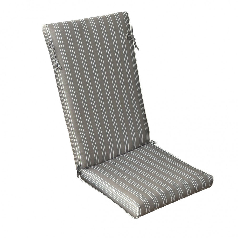 Cuscino king alto righe tortora