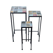 Set of 3 Nike square planters