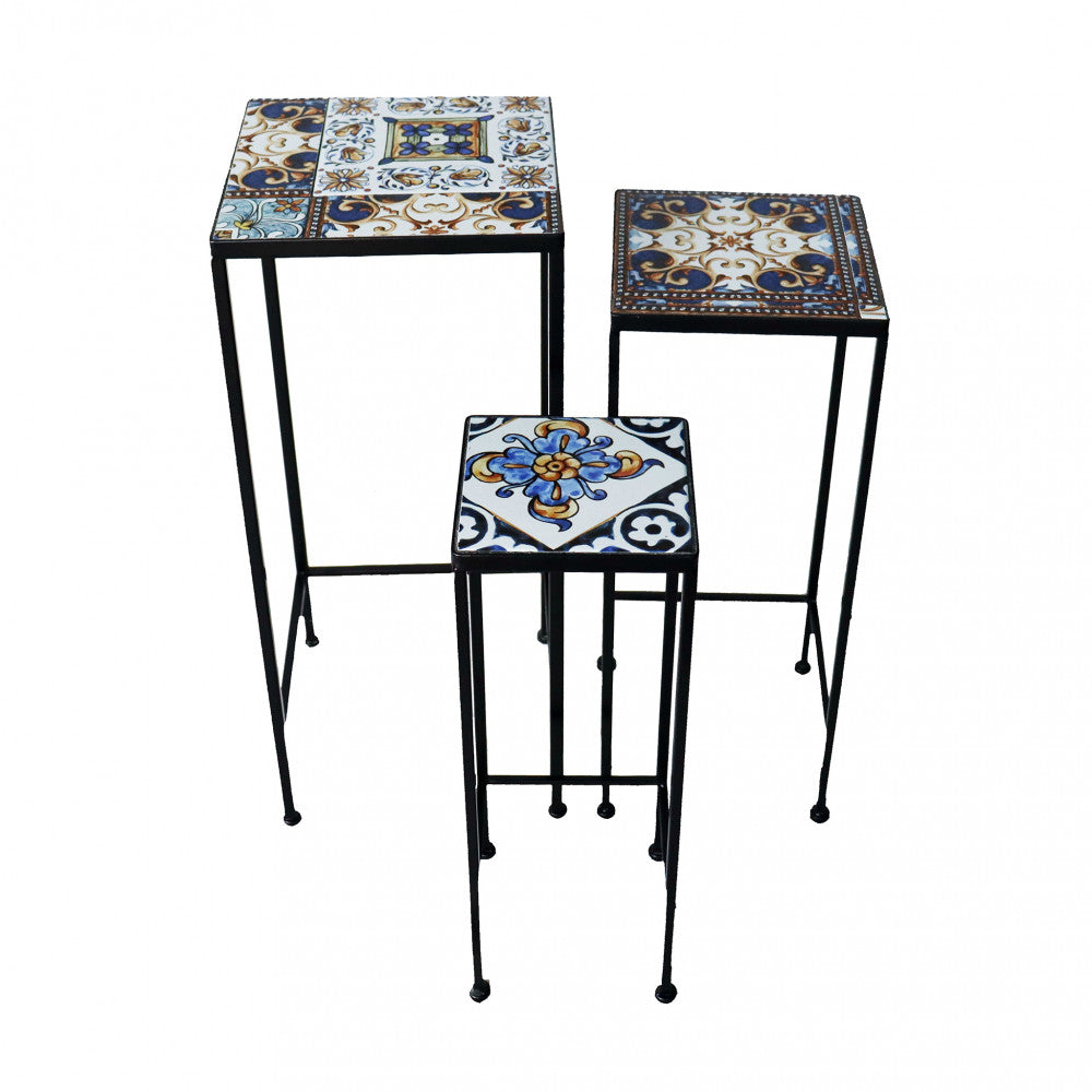 Set di 3 fioriere quadrata persefone