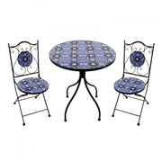 Set 2 sedie e tavolo rotondo ø 60 nox