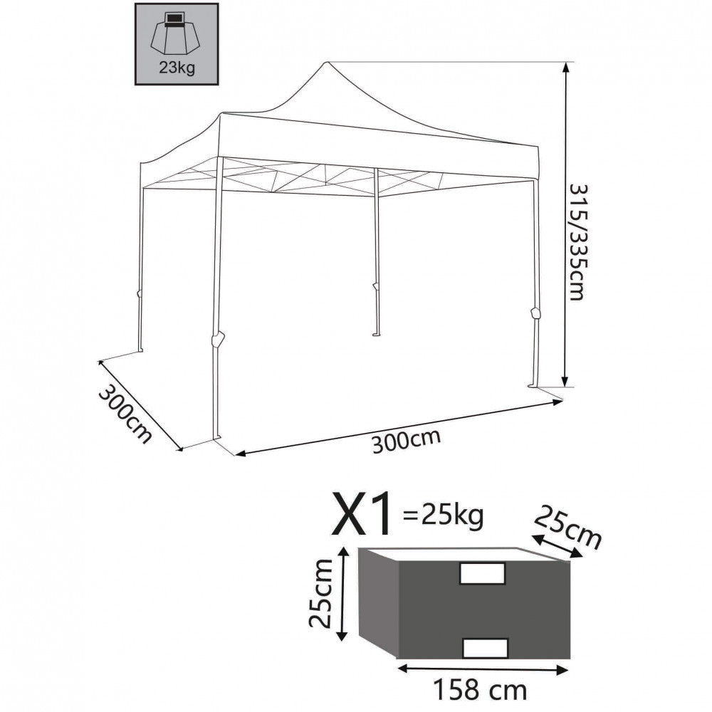 Gazebo pantheon 3 x 3
