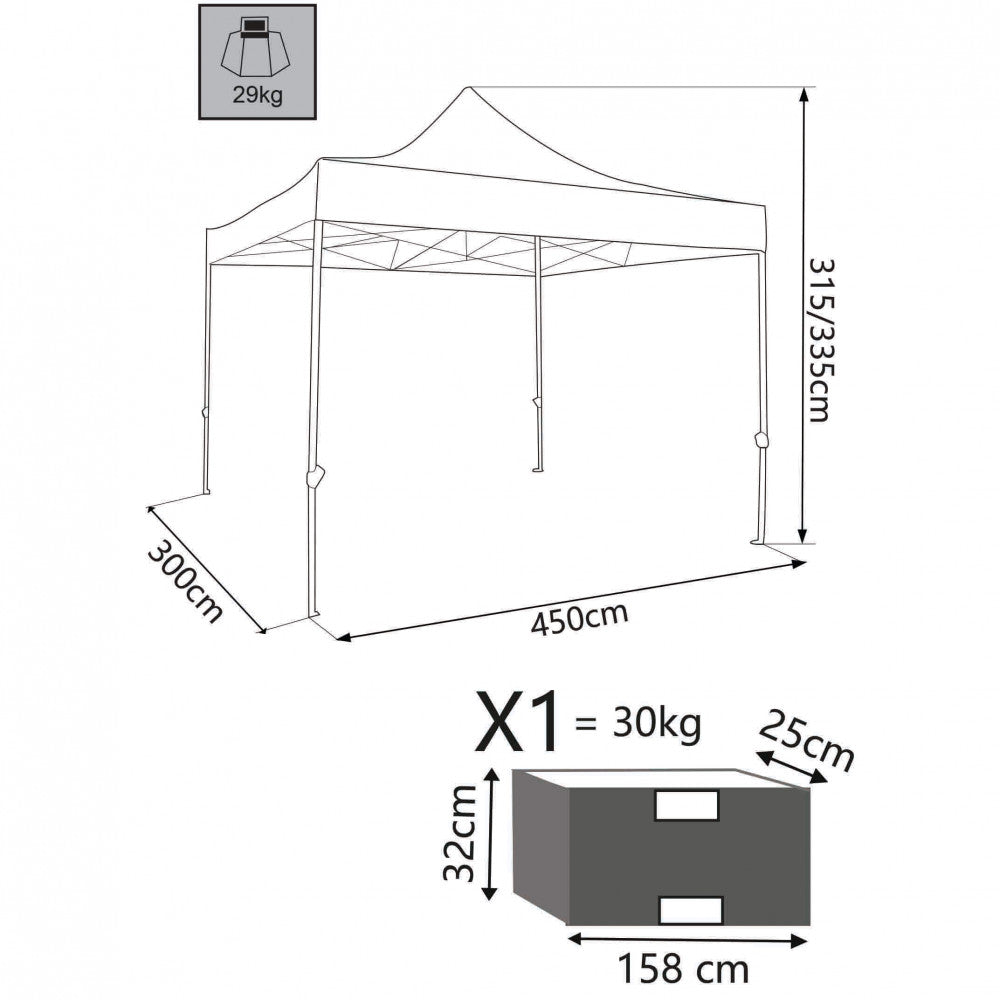 Gazebo pantheon 3 x 4,5